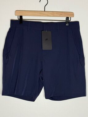 Fabletics Men's Navy Flat Front Performance Shorts